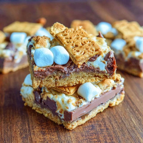 A stack of S'more Cookie Bars.