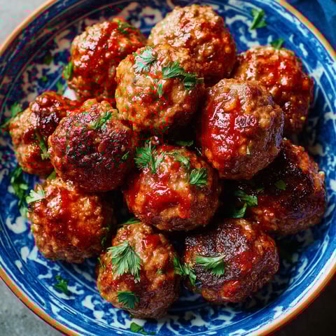 A bowl of meatballs with tomato sauce.