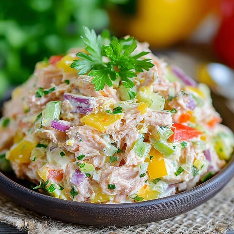 A bowl of salad with a variety of vegetables and meat.