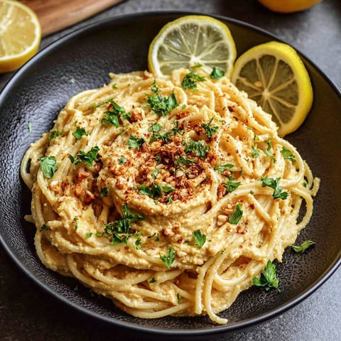 A bowl of pasta with lemon wedges on top.