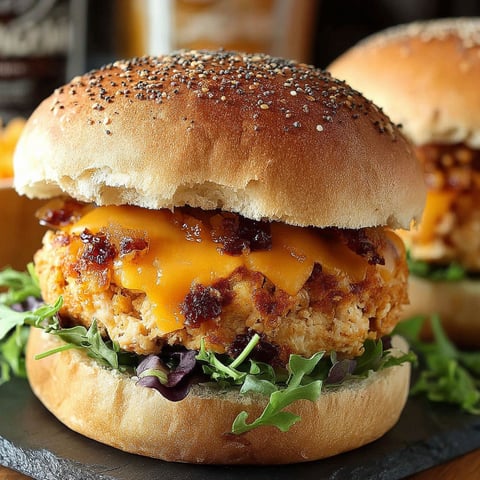 A Leberkäse Burger with lettuce and cheese.