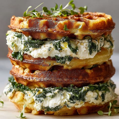 A stack of waffles with a green topping.