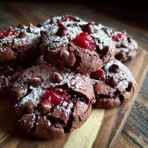 A stack of black forest cookies.