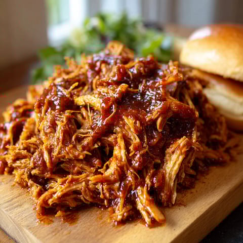 A delicious pulled pork sandwich with a side of greens.