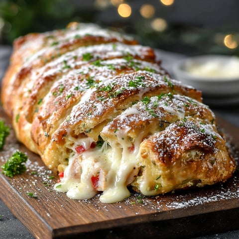 A pastry with white icing and green toppings.