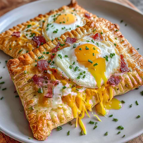 A plate of breakfast food with eggs and bacon.