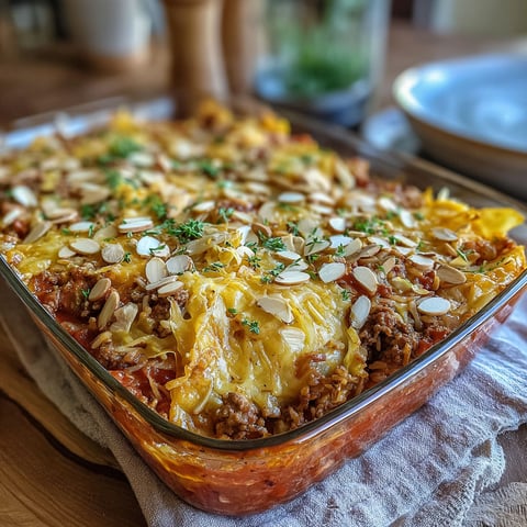 A casserole with almonds and honey.
