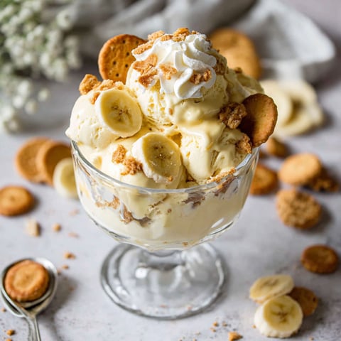 A glass of banana pudding ice cream.