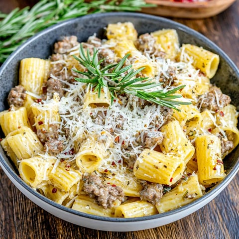 A bowl of pasta alla norcina.