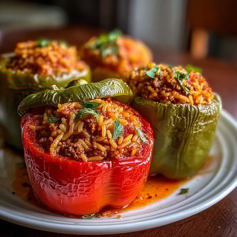 A plate of food with a red pepper and rice.