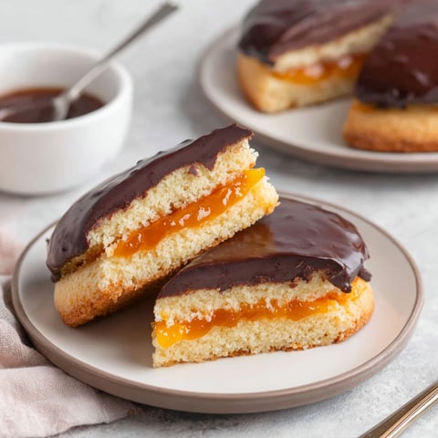 A slice of cake with chocolate and orange topping.