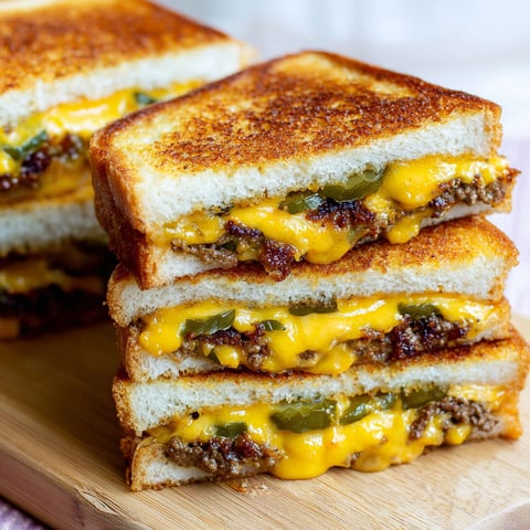 A grilled cheese sandwich with a special sauce.